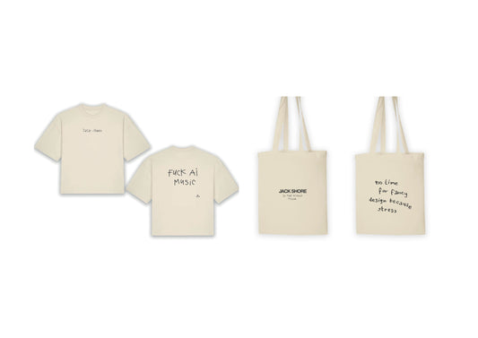 Combideal: "Fuck AI Music" T-Shirt + "No Time" Tote